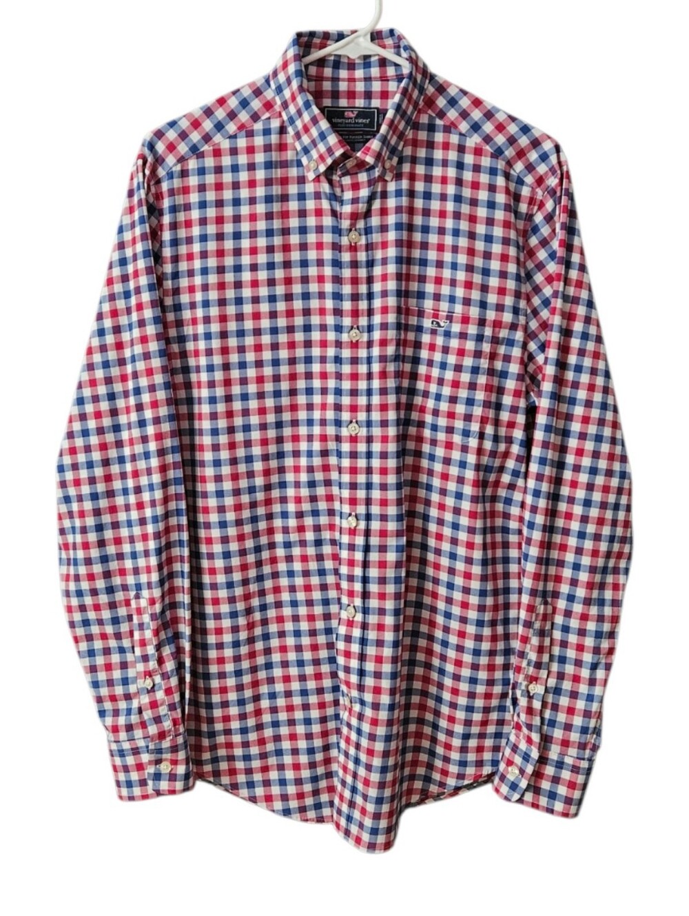 Vineyard Vines Performance Classic Fit Tucker Shirt Men's Small Red White Blue